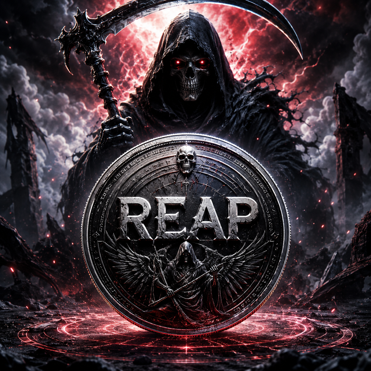 Pump Reaper Pro REAP coin grim reaper artwork